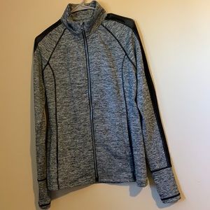 Black and grey track jacket